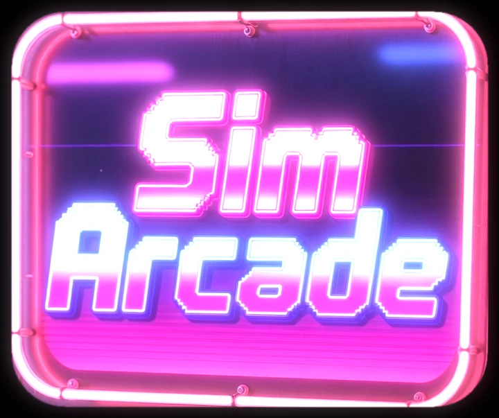 SIM Arcade neon sign